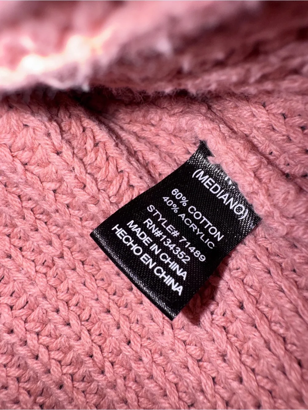 Fashion Nova Mauve Pink Textured Chunky Knit Crewneck Sweater Size M - Picture 7 of 9